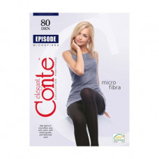 Tights female Conte elegant Episode without shorts, 80 DEN, Nero, size 2