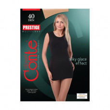 Tights female Conte elegant Prestige with effect of gentle silk, without shorts, 40 DEN, Bronz, size 2