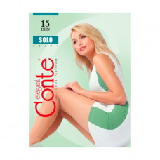Tights female Conte elegant Solo classical, with shorts, 15 DEN, Natural, size 3