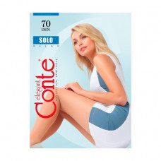 Tights female Conte elegant Solo classical, with shorts, 70 DEN, Natural, size 6