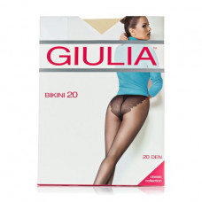 Tights female Giulia Bikini with openwork shorts, 20 DEN, Visone, size 2