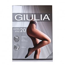 Tights female Giulia Footies Style classical, without shorts, 20 DEN, Nero, size 5
