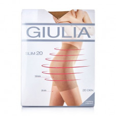 Tights female Giulia Slim classical, with the tightening shorts, 20 DEN, Daino, size 5