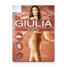 Tights female Giulia Slim classical, with the tightening shorts, 40 DEN, Amber, size 4
