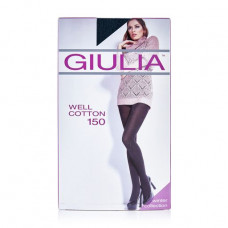 Tights female Giulia Well Cotton warm, 150 DEN, Fumo, size 4