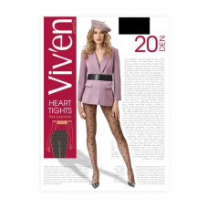 Tights female Viv'en petty Heart Tights, 20 DEN, black, size 2