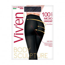 Tights female Viv’en petty Micro Graduet Body Sculpture with the dragging-away shorts 100 DEN, black, size 2