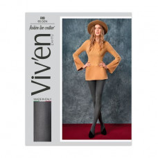 Tights female Viv'en petty Rib 90 DEN, khaki, size 2