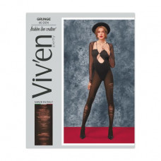 Panty hoses female Viv'en petty Grunge, 60 DEN, black, size 3