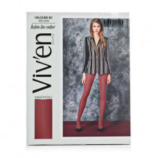 Panty hoses female Viven petty Veloers, 100 den, gray, size 4