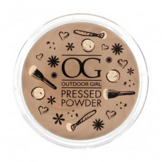Compact powder for the person Outdoor Girl Pressed Powder Medium Beige, 9 g
