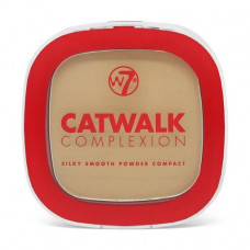 Compact powder for the person W7 Catwalk Complexion Silky Smooth Powder Compact Medium Beige, 7 g