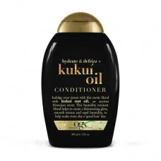 The conditioner OGX Hydrate & Defrizz + Kukui Oil Conditioner for moistening and smoothness of hair, with oil of the Hawaiian nut, 385 ml