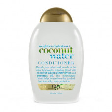 The hair conditioner OGX Weightless Hydration + Coconut Water Conditioner Weightless moistening, with coconut water, 385 ml