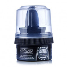 Cream gloss for the SCHWARZ footwear with the applicator, black, 50 ml