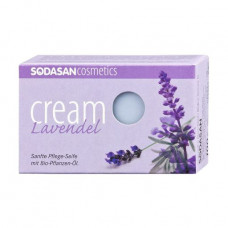 Cream-soap Firm SODASAN Organic Lavender for the person with Shi and Lavanda's oils of 100 g