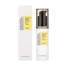 Skin cream around eyes of COSRX Advanced Snail Peptide Eye Cream with peptides and mutsiny snails, 25 ml