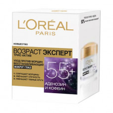 Skin cream around L'Oreal Paris eyes Age the expert, against wrinkles, restoring, 55+, 15 ml