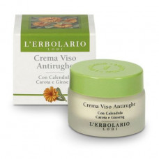 Cream for the person L'Erbolario Crema Viso Antirughe Con Calendula, Carota e Ginseng from wrinkles on the basis of a calendula, carrots and a ginseng, 30 ml