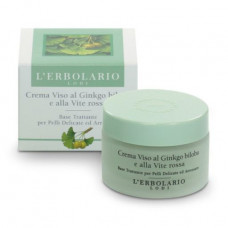 Cream for the person L'Erbolario Crema Viso al Ginkgo Biloba e Alla Vite Rossa on the basis of a ginkgo of a bilob and red grapes, 50 ml