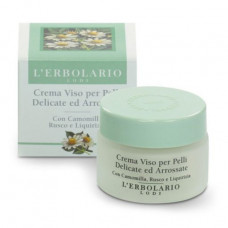 Cream for the person L'Erbolario Crema Viso per Pelli Delicate ed Arrossate Con Camomilla, Rusco, Liquirizia for sensitive skin, with a camomile, a butcher's broom and a licorice, 30 ml
