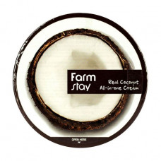 Cream for a face and body of FarmStay Real Coconut All-In-One Cream with a coco, 300 ml