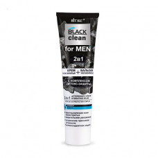 Cream after shaving and the moisturizing balm V_tex Black Clean 2 in 1 with a complex a detox protection, 100 ml