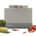 Kitchen Kamille set (4 cutting boards + plastic support, gray granite) (KM-10073)