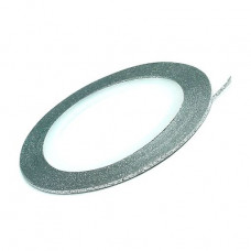 Tape for nails of Tufi Prof of silver, narrow, 1 mm