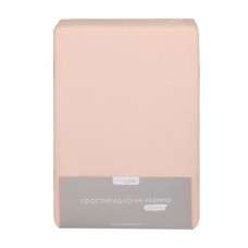 Terry sheet on an elastic band of Home Line of peach, 90*200 cm (155232)