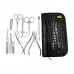 Manicure SPL set Black crocodile, 10 objects, (77302AI)