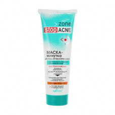 Mask minute for the person Bielita Zone Stop Acne Antibacterial, for deep clarification of problem skin, 75 ml