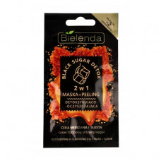 Mask peeling for the person Bielenda Black Sugar Detox 2 in 1 Maska + Peeling, 8 g