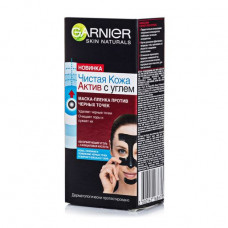 Mask film for the person Garnier Skin Naturals Pure leather the Asset with coal, against black dots, 50 ml