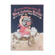 Elizavecca With Piggy Hell Pore Black Solution Bubble Serum Mask Pack face pack with bubbles, against black dots, 5*28 g
