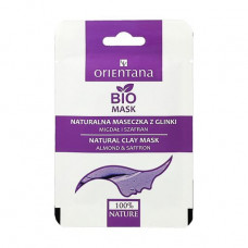 Orientana Natural Clay Mask Almond & Saffron face pack of Mindal and saffron, 10 ml