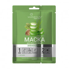 Face pack and necks of Via Beauty of Aquabalans with juice of an aloe and shea butter of Two-stage, 30+6 g