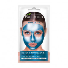 Face pack the cleaning Bielenda BLUE DETOX metal for dry and sensitive skin, 8 g