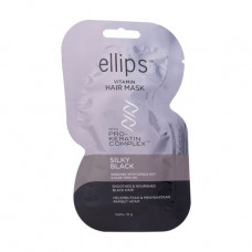 Musk for hair of Ellips Vitamin Hair Mask Silky Black Silk night with a Pro-keratin complex, 18 g