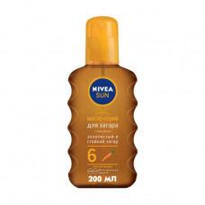 Oil-spray for suntan of Nivea Sun Care Oil-Spray SPF 6 with carotene, 200 ml