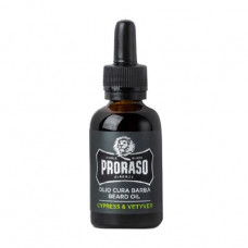 Oil for care for a beard of Proraso Cypress & Vetyver, 30 ml
