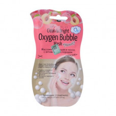 The massage foaming Skinlite Clean & Bright Oxygen Bubble Mask face pack the Peach, 2*3.5 ml
