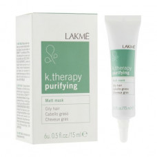 The matting mask for an oily hair of Lakme K.Therapy Purifying Matt Mask, 6*15 ml