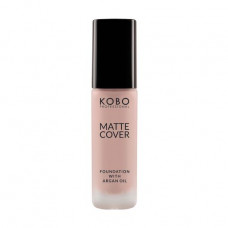 The matting foundation for the person Kobo Professional Matte Cover Foundation With Argan Oil 904 Caramel Beige, 30 ml