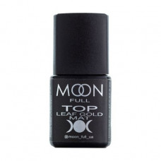Opaque top for the Moon Full Top Leaf Matt gel polish without sticky layer of Gold, 8 ml