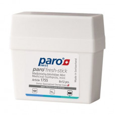 Medical toothpicks of Paro Swiss Fresh-Sticks of the average size, with mint taste, 96 pieces