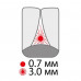 Interdental brushes of Paro Swiss Isola F 3.0 of mm, 5 pieces
