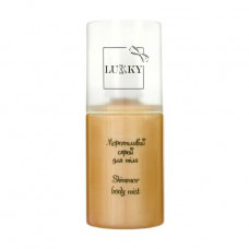 Flickering spray for Lukky body with aroma of a peach, golden, 120 ml