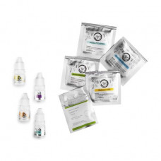 Mini-set for house coloring of eyebrows of Henna Spa Caramel (henna in capsules, 5 pieces + medicines, 8 vidov*5 ml)