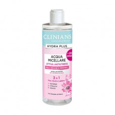 Micellar Clinians Hydra Plus Attiva Antistress 3 water in 1, with hollyhock extract, for dry and sensitive skin, 400 ml